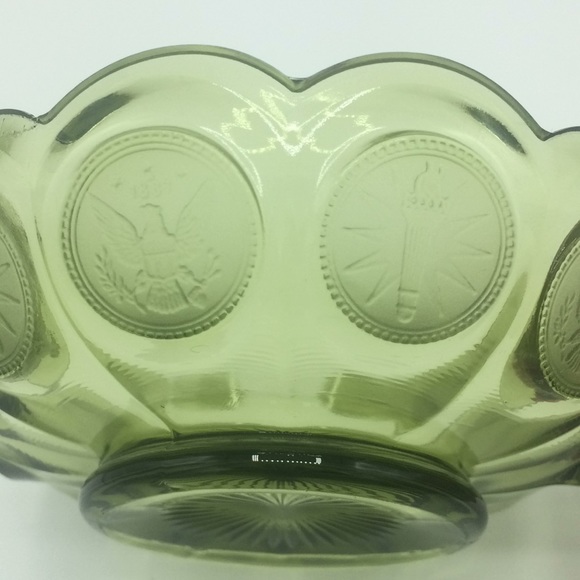 Vintage fostoria coin olive  bowl with holder - Picture 6 of 8